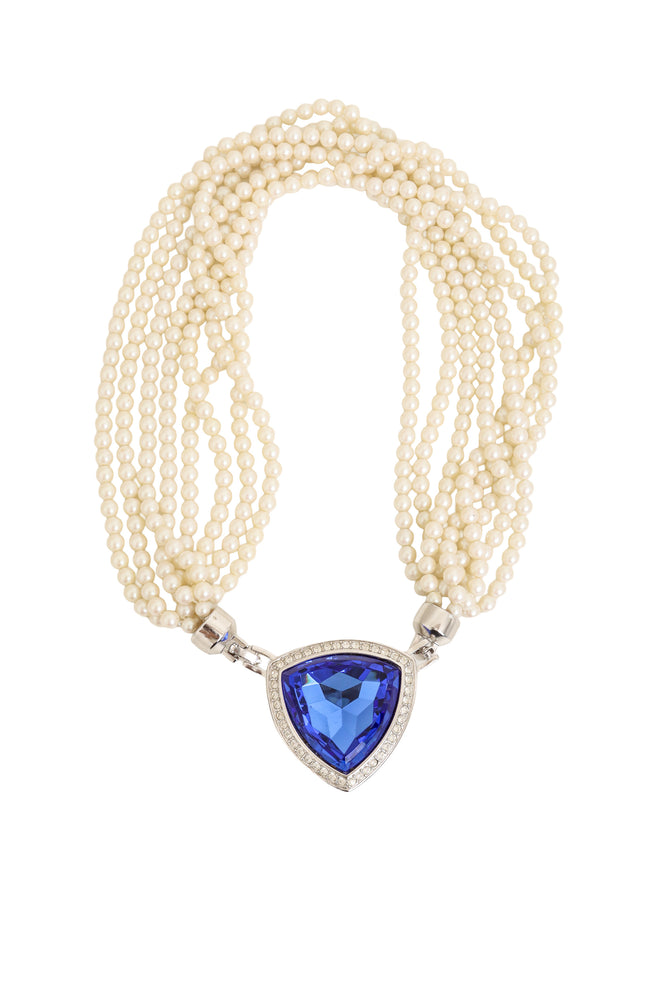 Pearl Crystal Collar Necklace by Yves Saint Laurent @ Recess LA