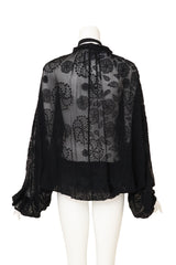 Ann Demeulemeester Embroidered Tunic Blouse on mannequin back @ Recess LA