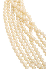 Pearl Crystal Collar Necklace by Yves Saint Laurent pearls close @ Recess LA