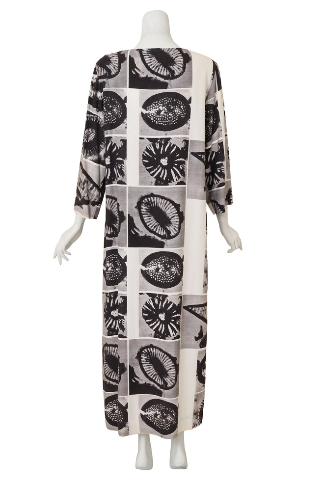 Micrograph Print Shift Dress by Moschino on mannequin back @ Recess LA