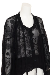 Ann Demeulemeester Embroidered Tunic Blouse on mannequin close @ Recess LA