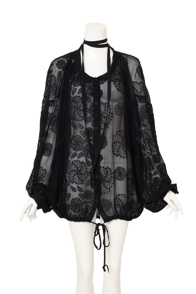 Ann Demeulemeester Embroidered Tunic Blouse on mannequin @ Recess LA
