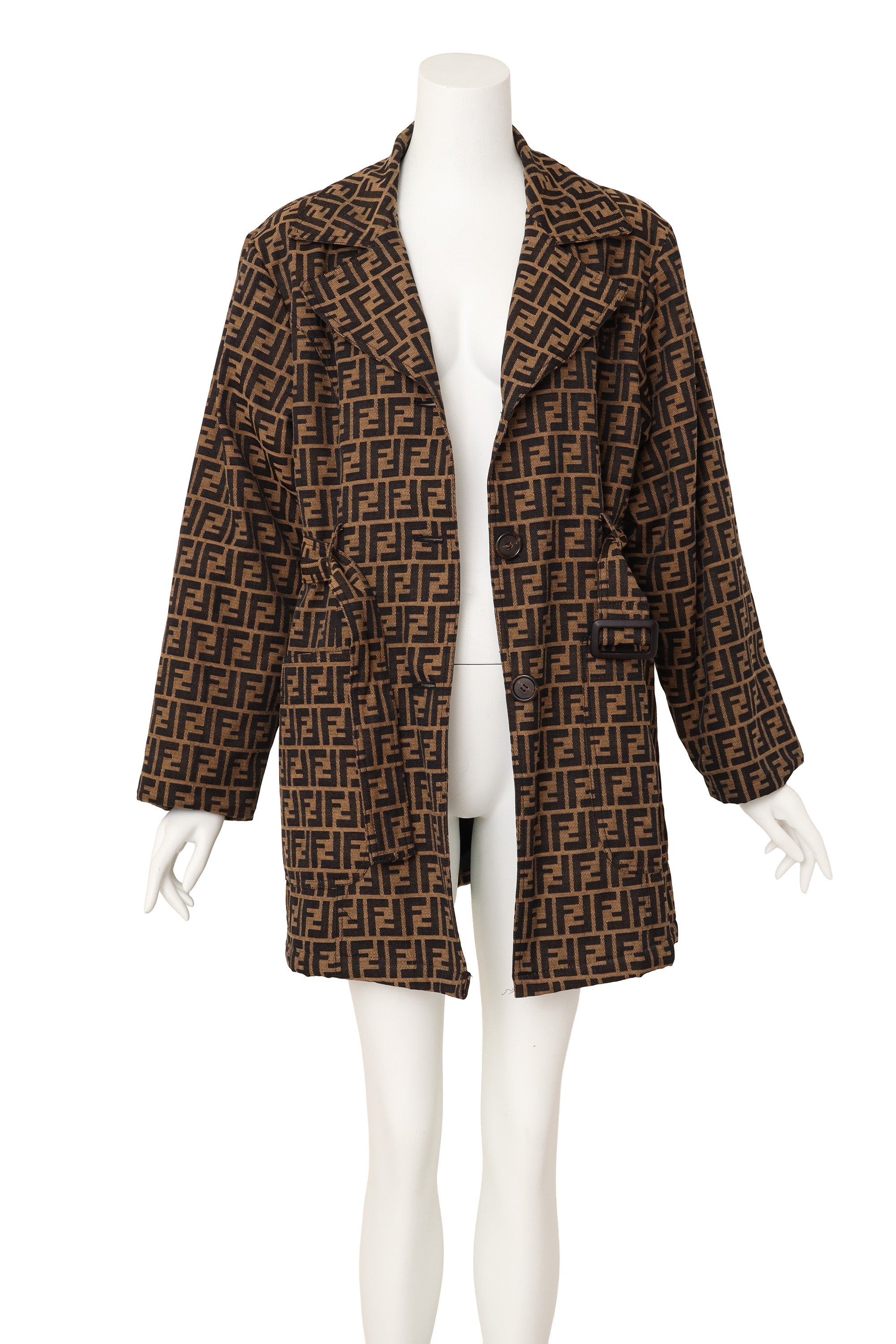 logo trench coat by Fendi on mannequin open @ Recess LA