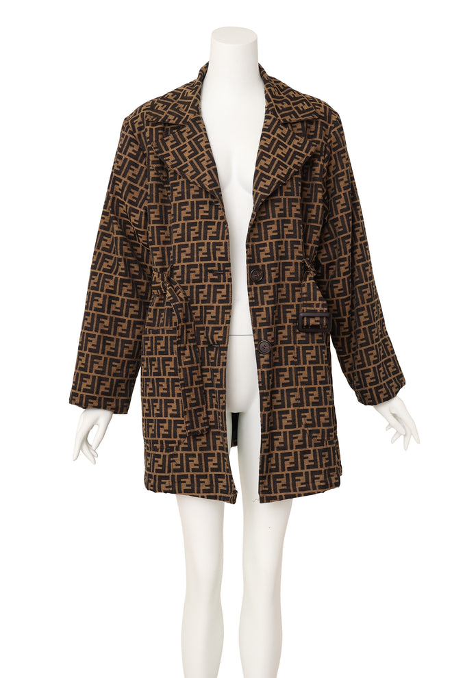 logo trench coat by Fendi on mannequin open @ Recess LA