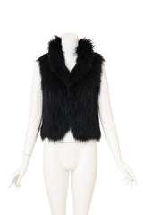 Vintage Yves Salomon Raccoon Fur Vest on mannequin @ Recess LA