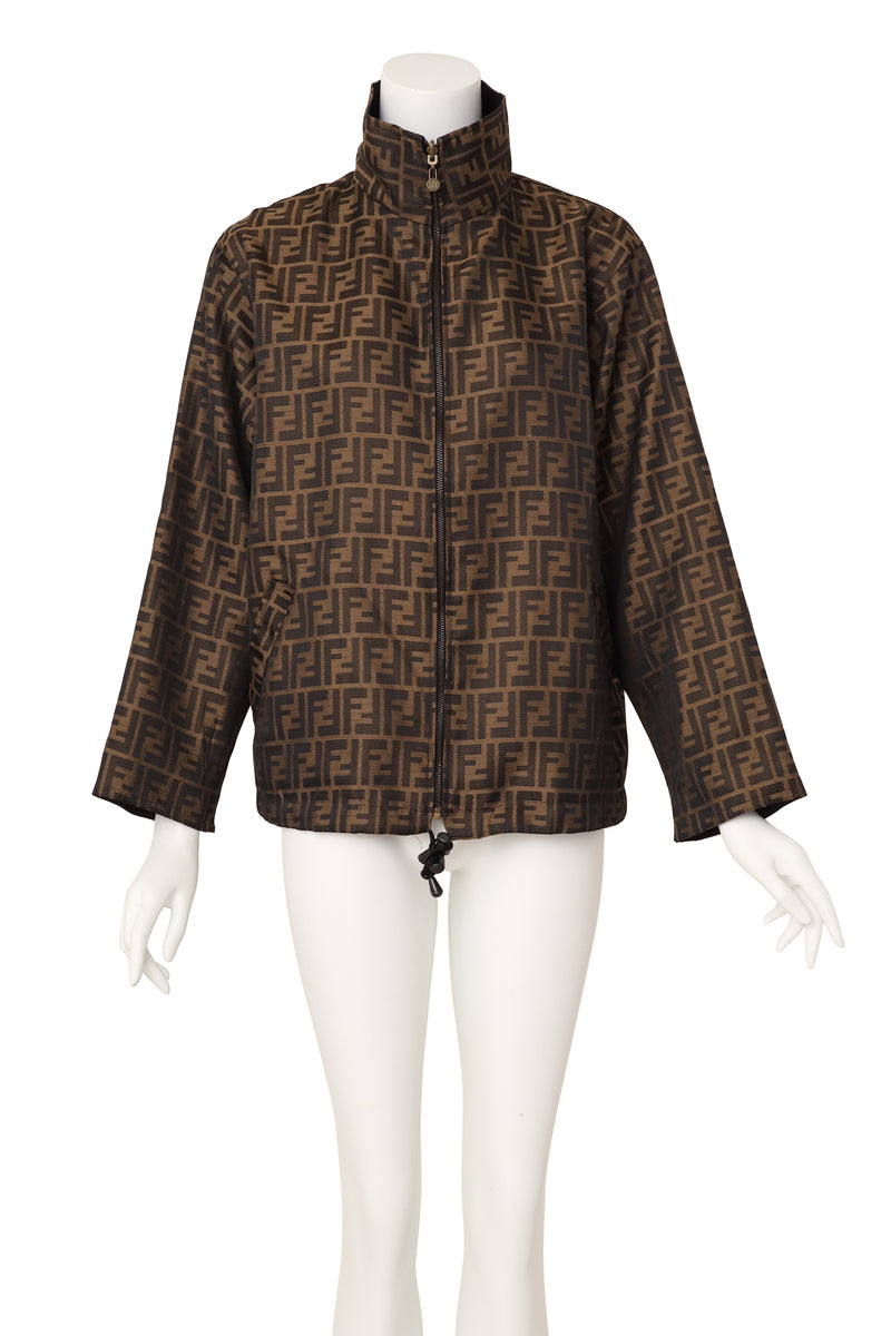 ヴィンテージFendi Zuccaベスト Vintage Fendi Zucca Monogram Canvas Unisex Reversible Coat Jacket
