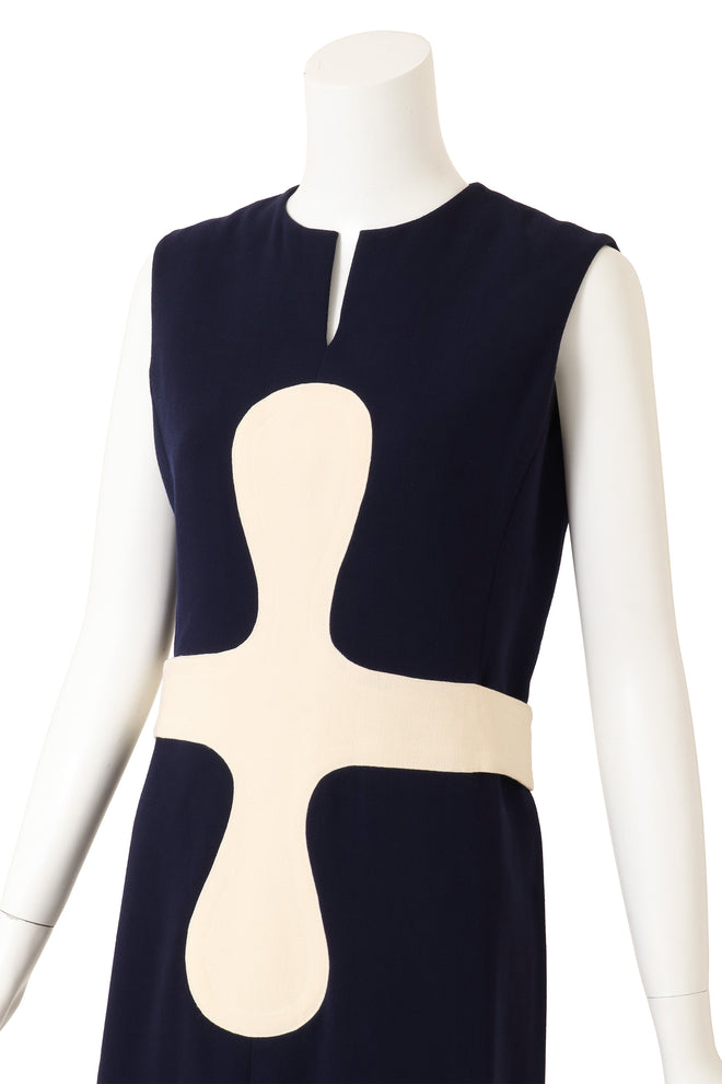 Vintage Pierre Cardin Mod Colorblock Puzzle Dress on mannequin close @ Recess LA