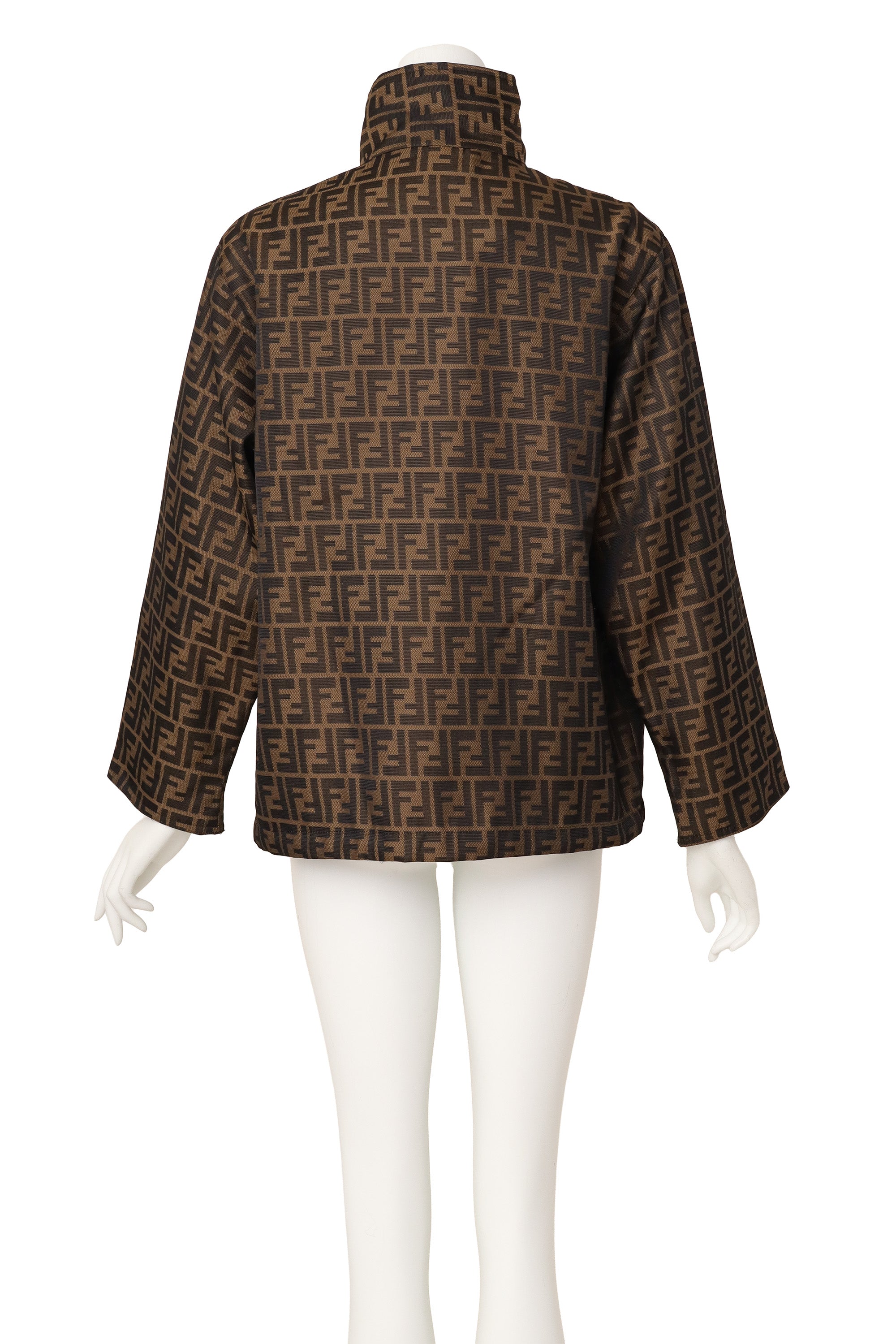 reversible logo jacket by Fendi on mannequin back @ Recess LA