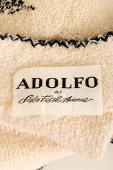 Vintage Adolfo Contrast Bouclé Jacket & Skirt Set skirt label @ Recess LA