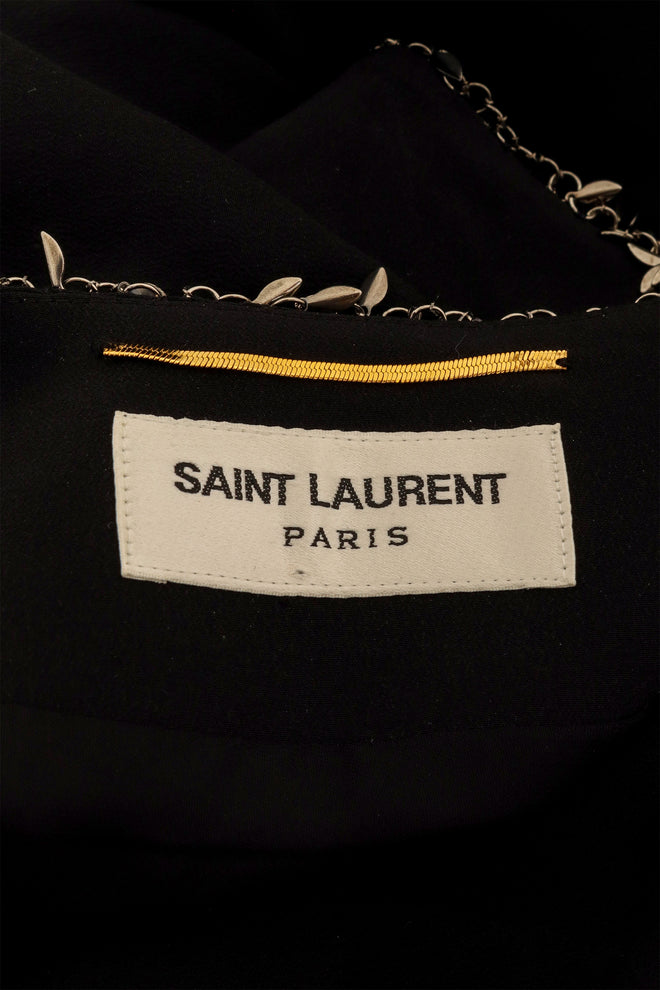 Chain Fringe Halter Dress by Yves Saint Laurent on mannequin label @ Recess LA