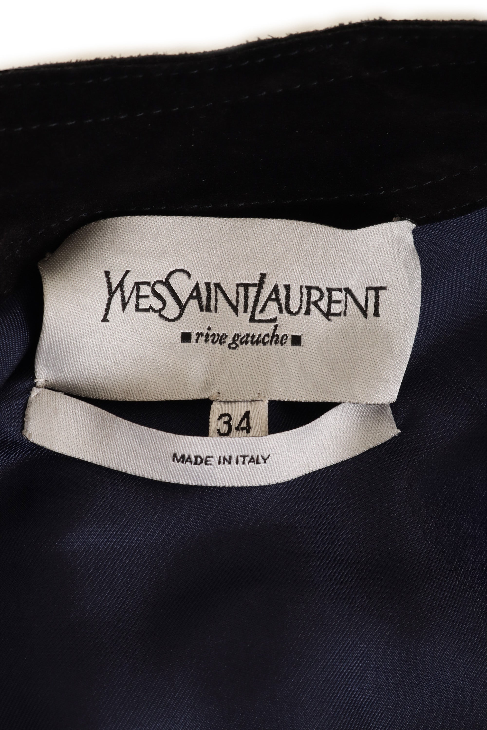 Colorblock Suede Moto Jacket by Yves Saint Laurent label @ Recess LA