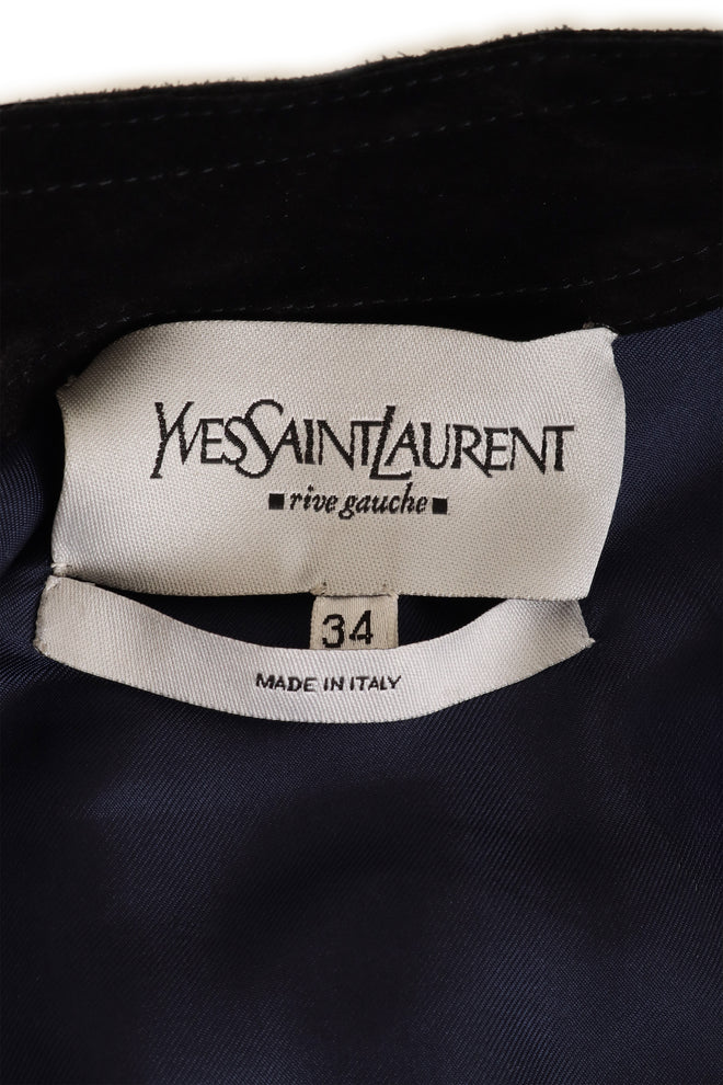 Colorblock Suede Moto Jacket by Yves Saint Laurent label @ Recess LA