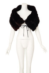 Luxurious harlequin textured fur stole by Chanel @ Recess LA 