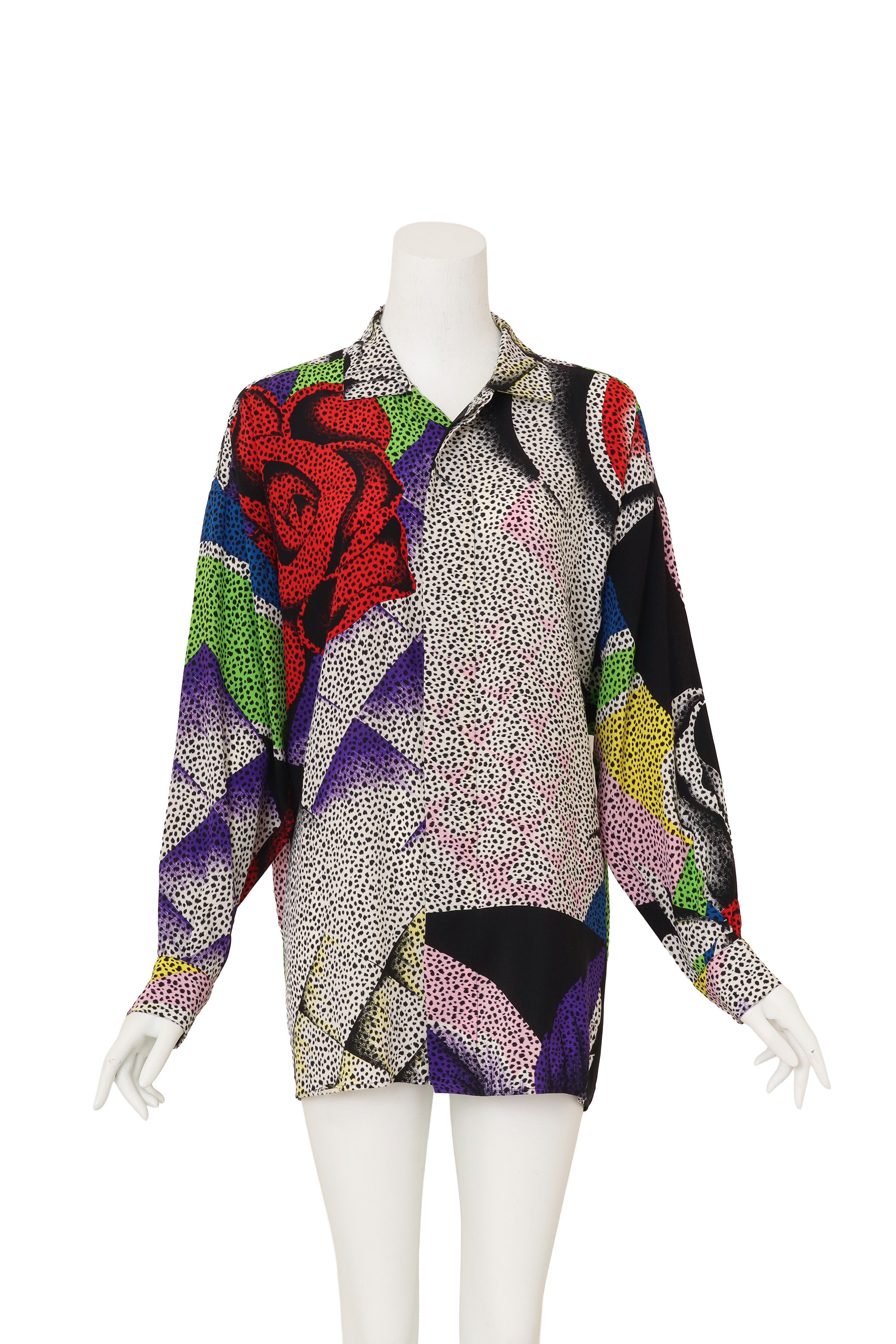 Abstract Rose Spot Silk Blouse by Gianni Versace @ Recess LA