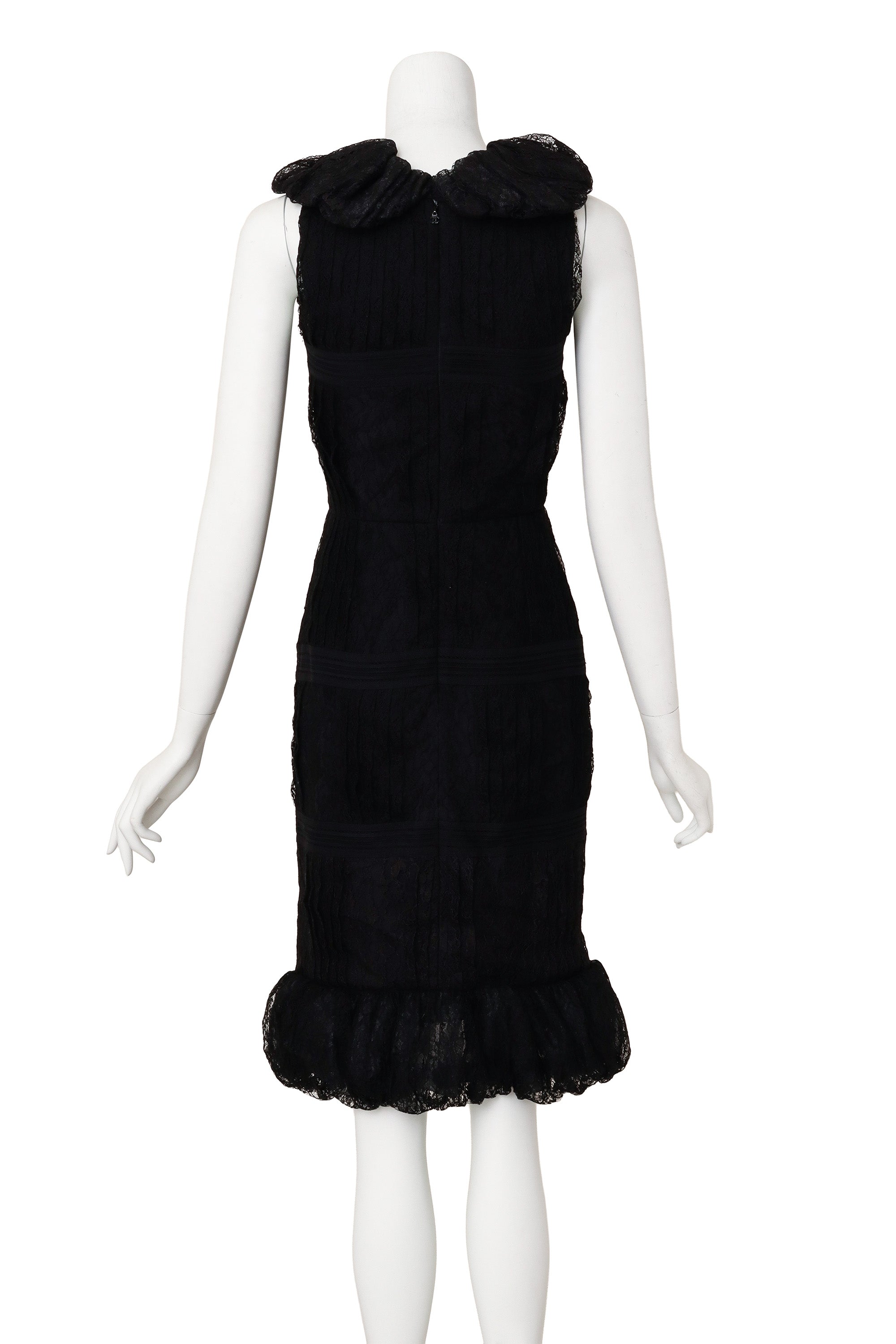 Lace ruffle dress by Chanel on mannequin back @ Recess LA