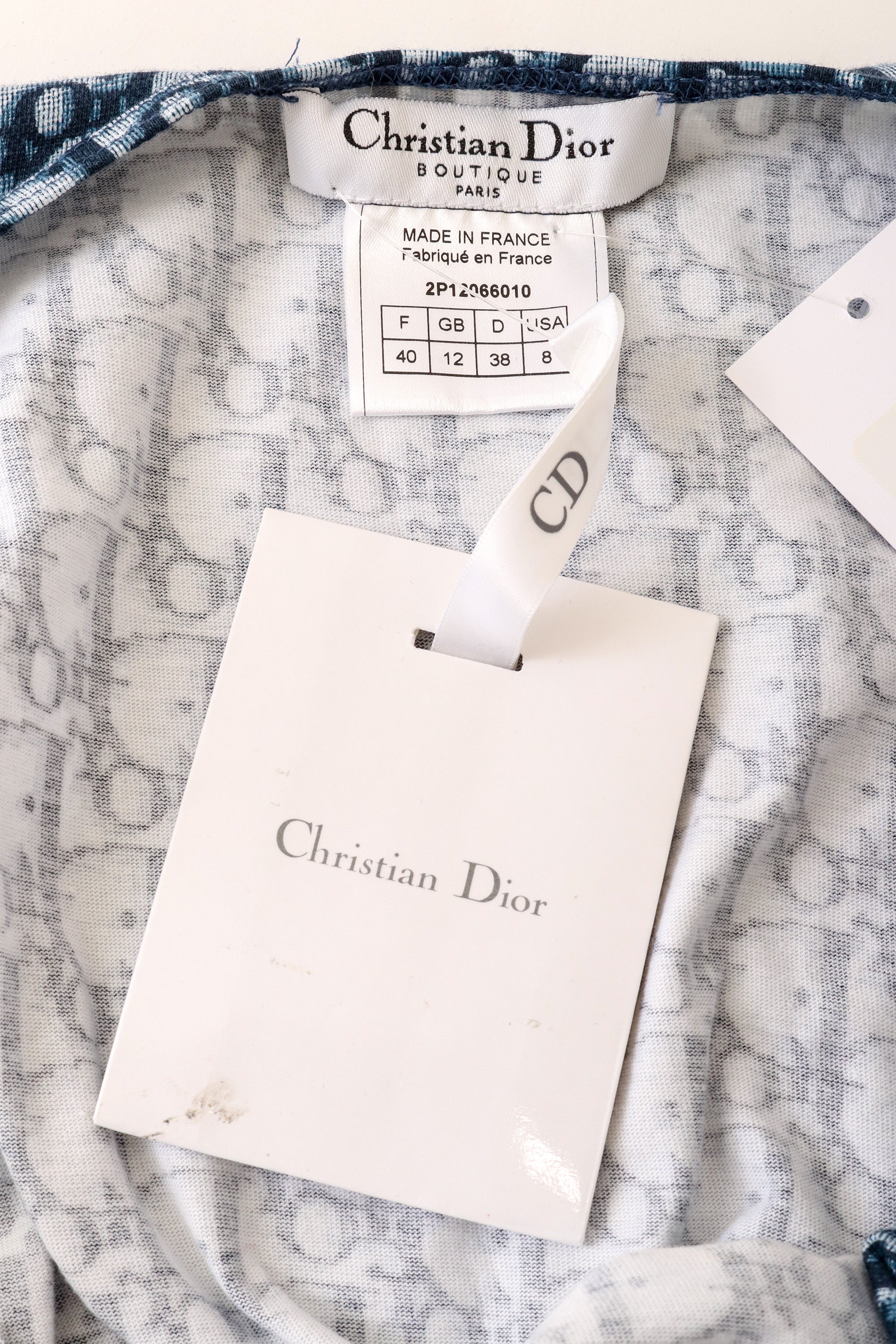 monogram mini dress by Dior tag and label @ Recess LA