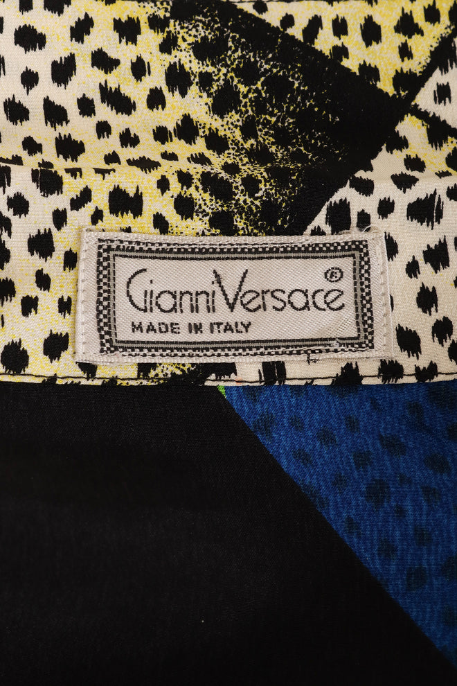 Abstract Rose Spot Silk Blouse by Gianni Versace label @ Recess LA