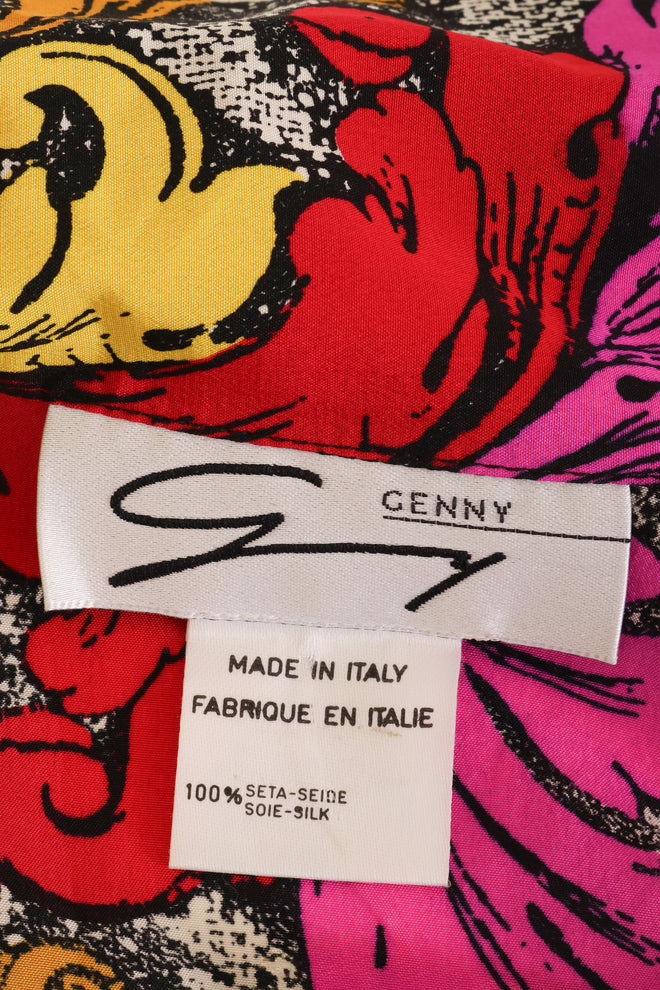 Silk Architectural Print Blouse by Genny label @ Recess LA