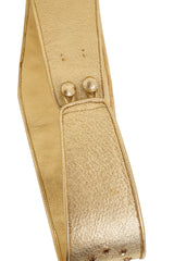 Metallic Leather Cutwork Dress by Mandana belt back @ Recess LA