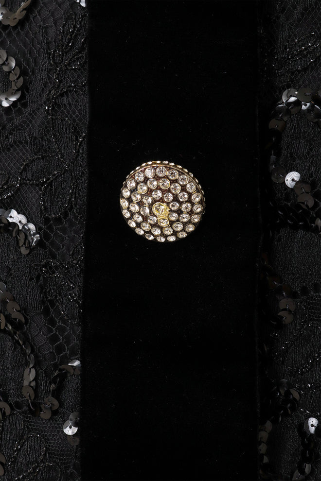 Vintage Givenchy Crystal Button Bustier Top glue button @ Recess LA