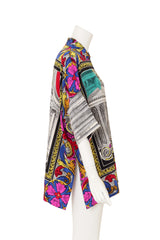 Silk Architectural Print Blouse by Genny side @ Recess LA