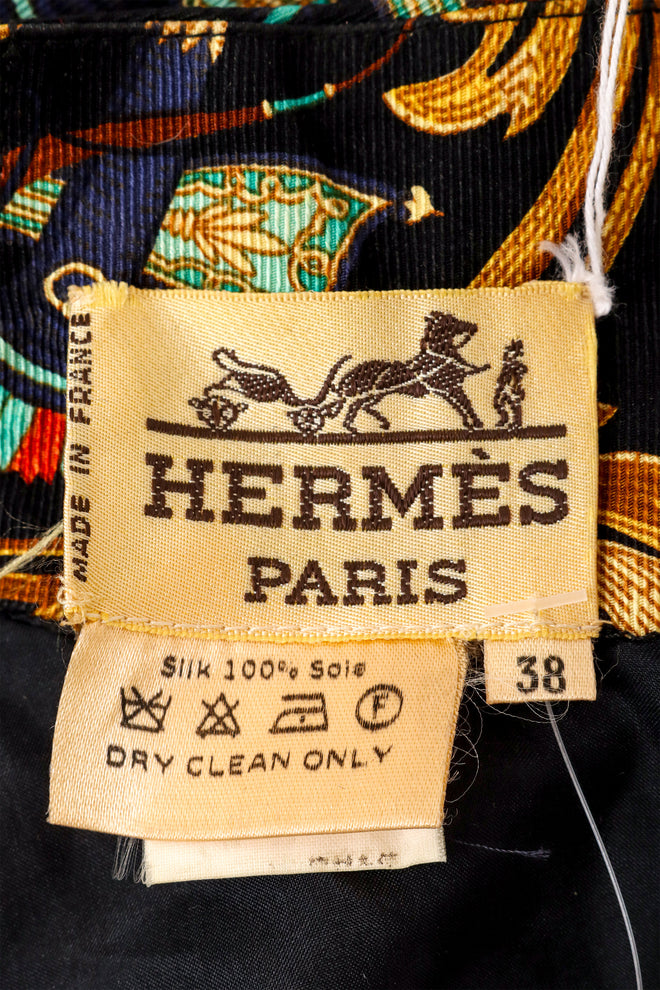 baroque print silk dress by Hermès label @ Recess LA