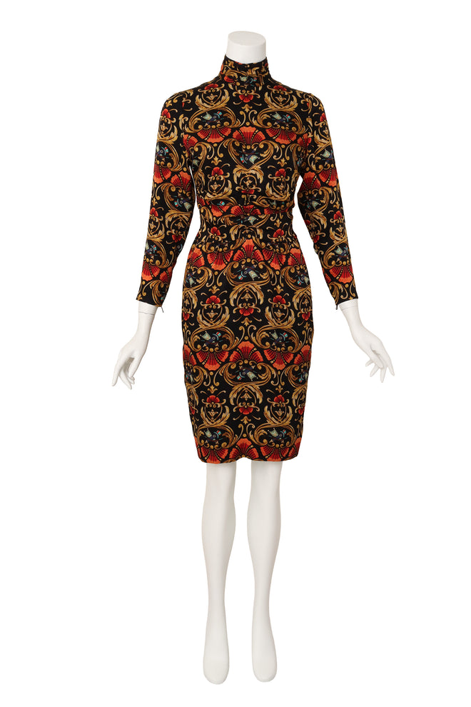baroque print silk dress by Hermès on mannequin @ Recess LA