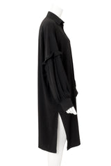 Yohji Yamamoto Layered Ruffle Sleeve Shirt Dress on mannequin side @ Recess LA