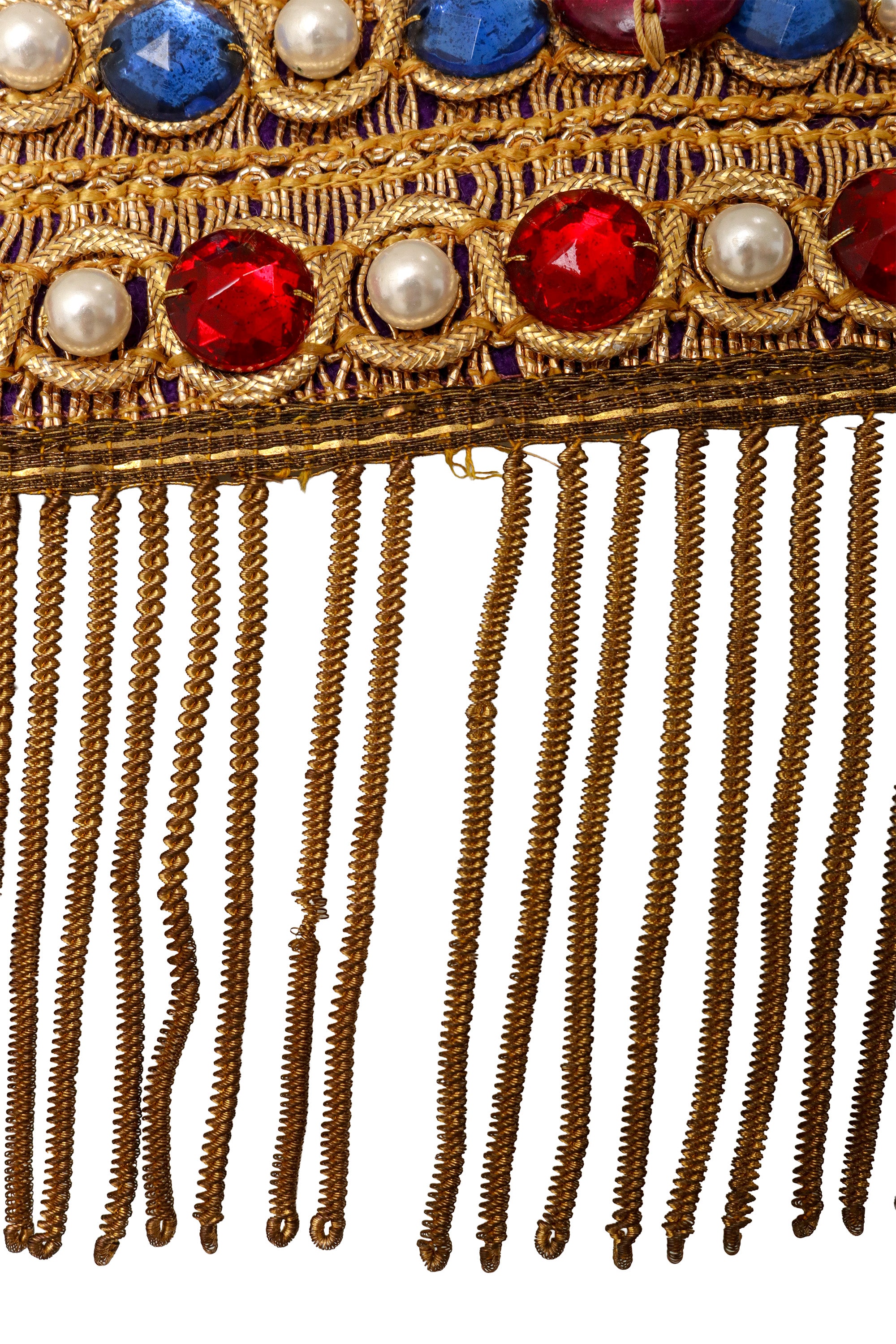 Embroidered jewel fringe capelet style collar wear on fringe @ Recess LA