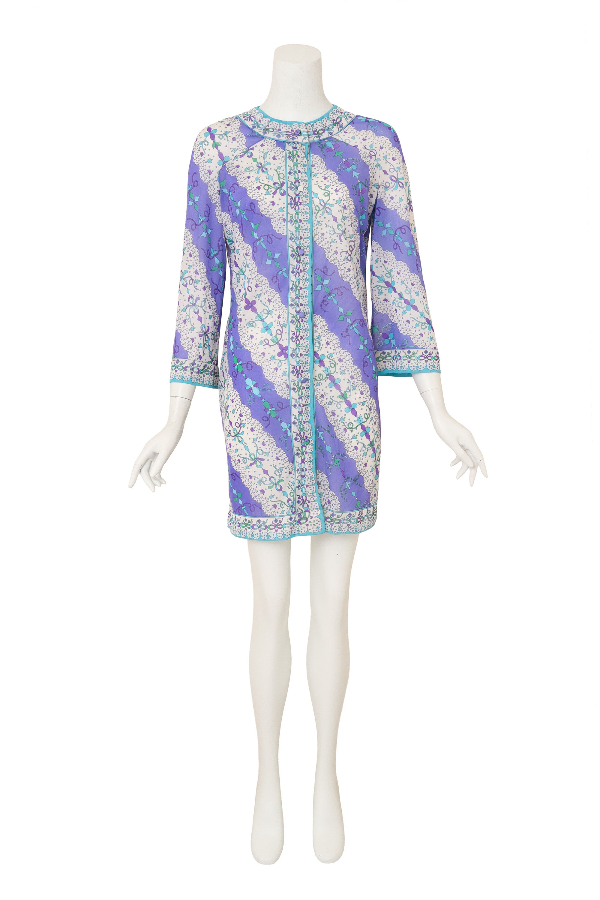Mod Geo Ribbon Jacket Dress by Emilio Pucci on mannequin @ Recess LA