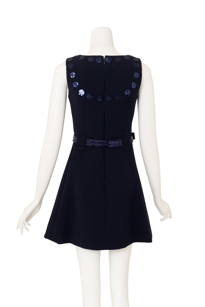 Sequin Bib Mini Dress by Courréges on mannequin back @ Recess LA