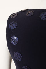 Sequin Bib Mini Dress by Courréges on mannequin shoulder fray @ Recess LA