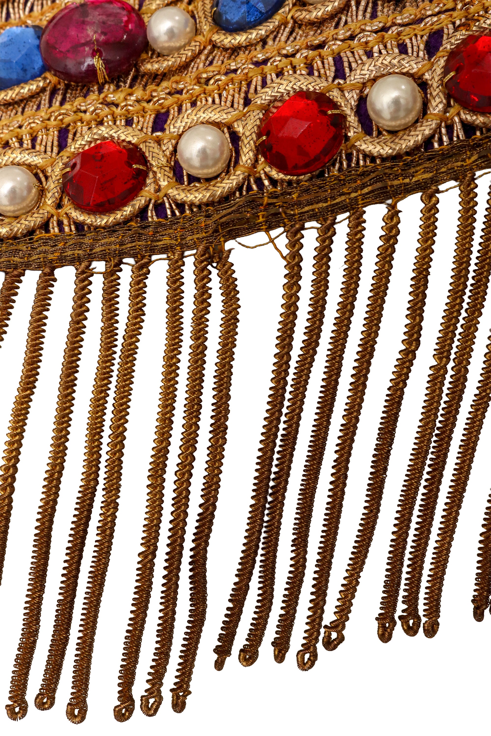Embroidered jewel fringe capelet style collar fringe wear @ Recess LA