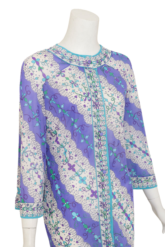 Mod Geo Ribbon Jacket Dress by Emilio Pucci on mannequin close @ Recess LA