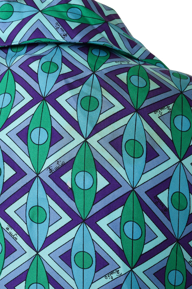 Vintage Pucci Diamond Dot Top print close @ Recess LA