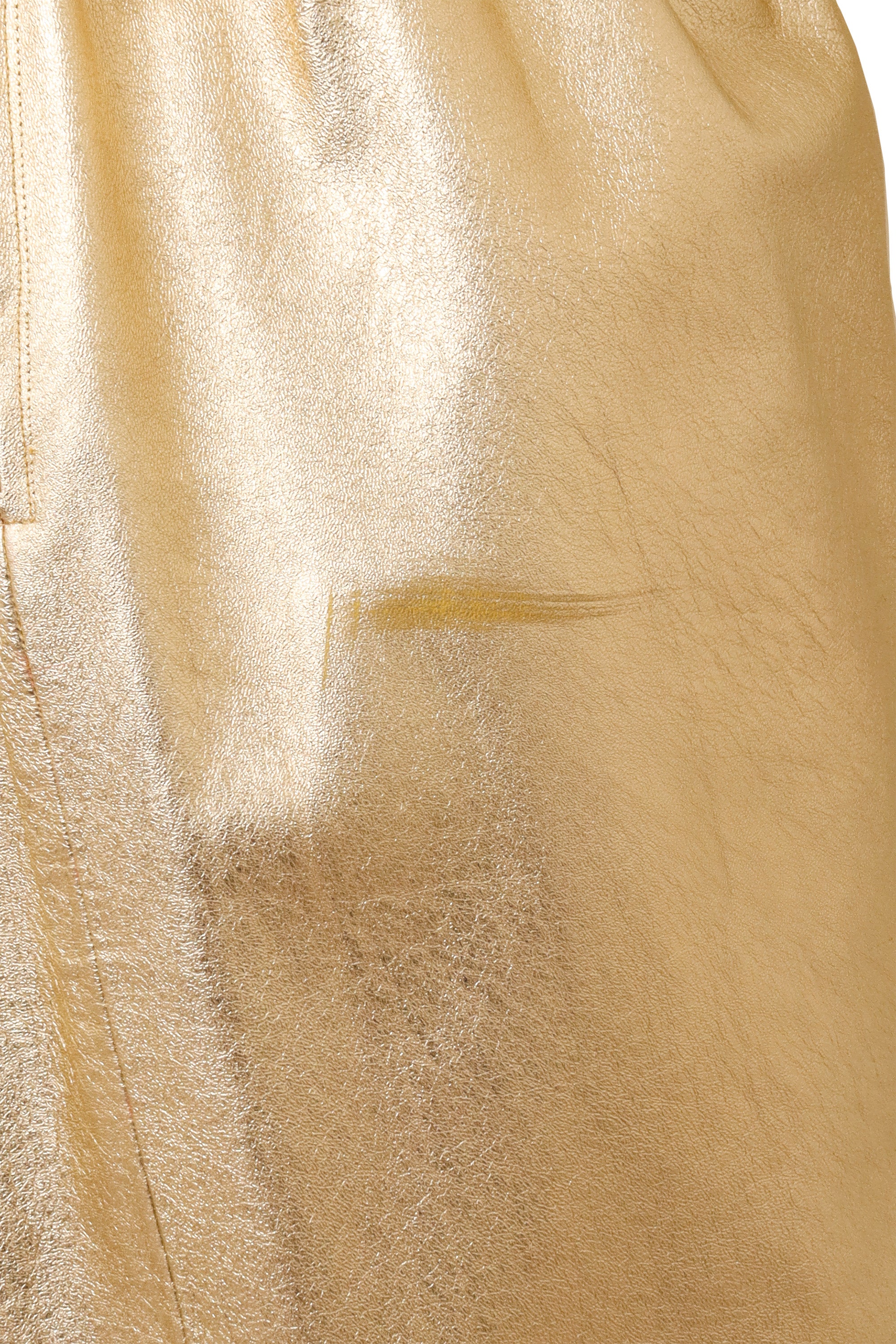 Metallic Leather Cutwork Dress