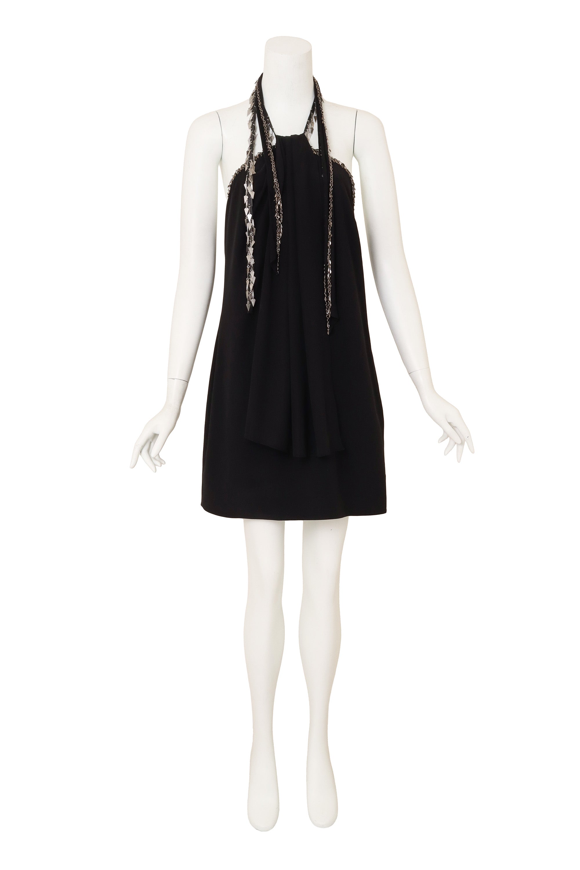 Chain Fringe Halter Dress by Yves Saint Laurent on mannequin @ Recess LA