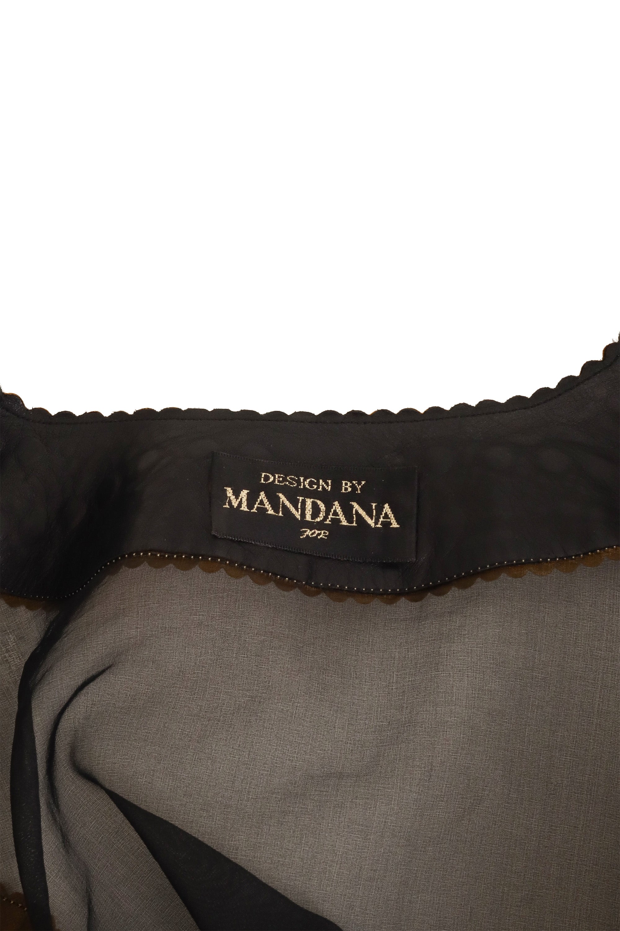 Leather Appliqué Cropped Jacket by Mandana label @ Recess LA