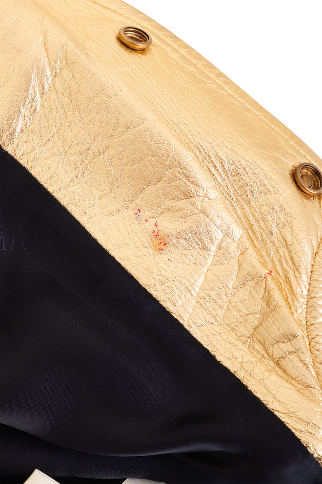 Cropped Leather Star Bomber by Escada red mark @ Recess LA