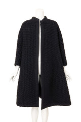 Vintage Bergdorf Goodman Oversized Woven Swing Coat on mannequin @ Recess LA