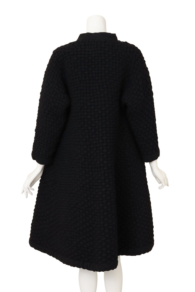 Vintage Bergdorf Goodman Oversized Woven Swing Coat on mannequin back @ Recess LA