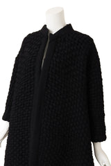 Vintage Bergdorf Goodman Oversized Woven Swing Coat on mannequin close @ Recess LA