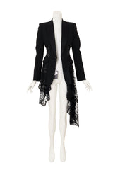 Lace Corset Tuxedo Jacket by Alexander McQueen on mannequin open @ Recess LA