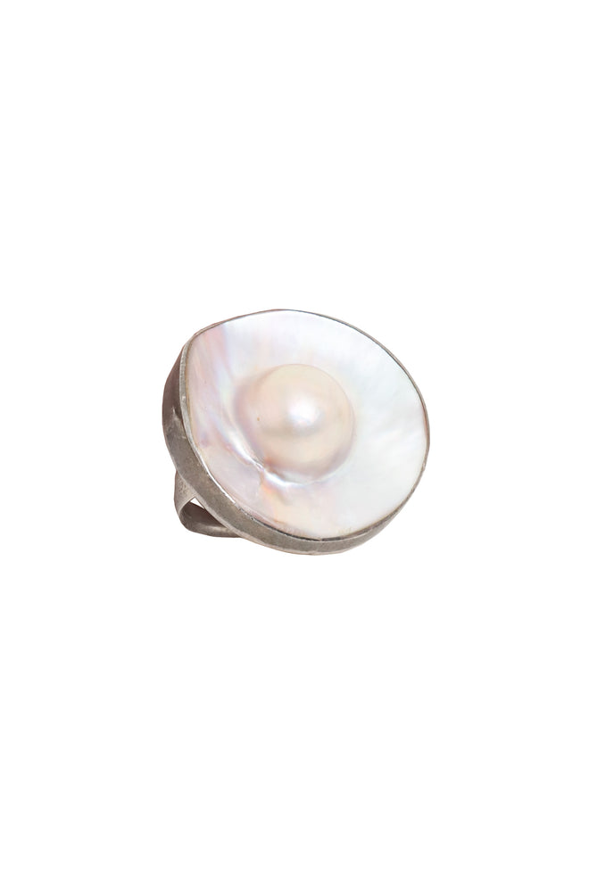 Sterling Pearl Shell Ring @ Recess LA