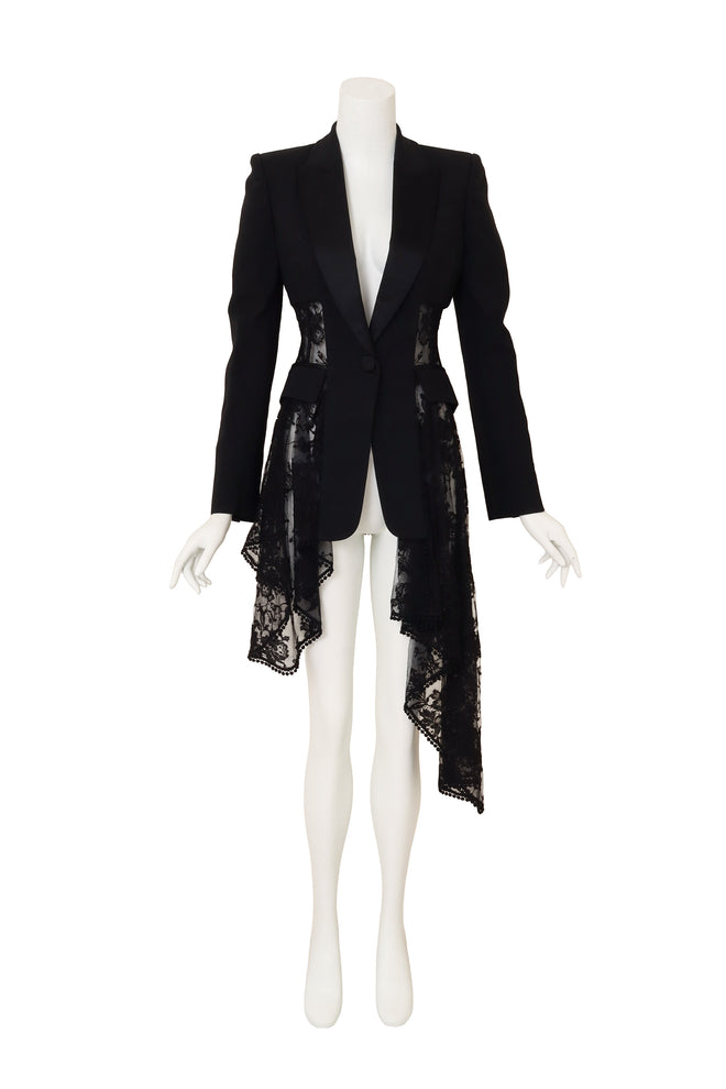 Lace Corset Tuxedo Jacket by Alexander McQueen on mannequin @ Recess LA