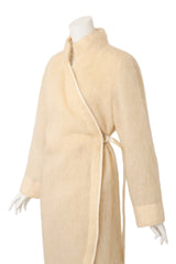 Vintage Jean Charles de Castelbejac Mohair Wrap Trench on mannequin close tightened @ Recess LA