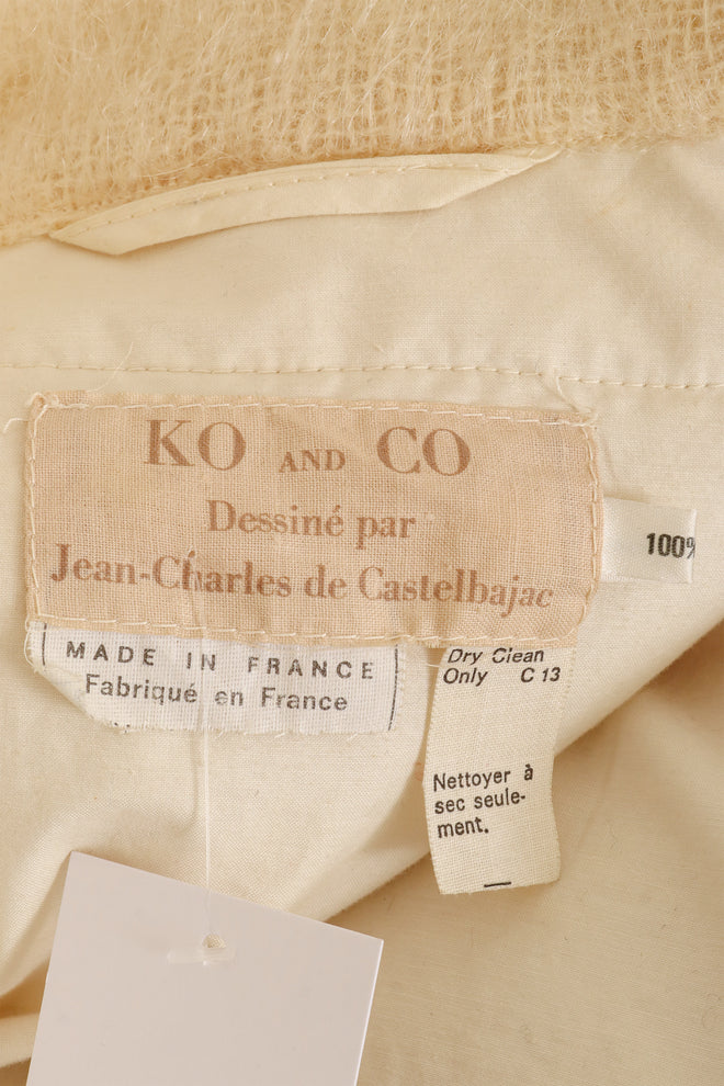 Vintage Jean Charles de Castelbejac Mohair Wrap Trench label @ Recess LA