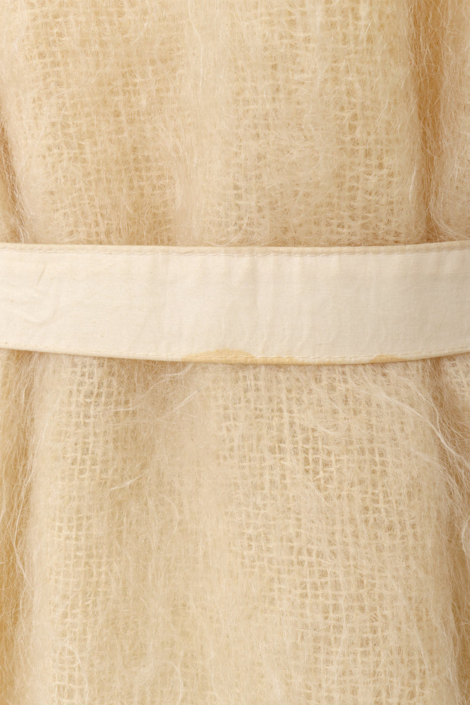 Vintage Jean Charles de Castelbejac Mohair Wrap Trench back belt stain @ Recess LA