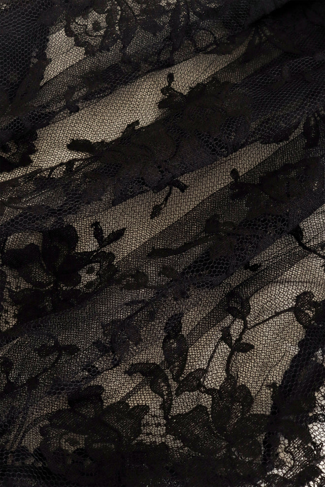 Lace Corset Tuxedo Jacket by Alexander McQueen fabric close @ Recess LA