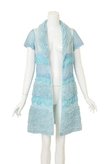Vintage Gemma Kahng Ruffle Lace Wrap Dress on mannequin open @ Recess LA